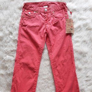 Vintage True Religion Cameron Red Distressed Women's Jeans Siz 12